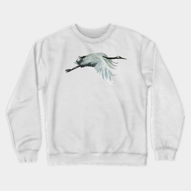 Japanese Crane Crewneck Sweatshirt by eden1472